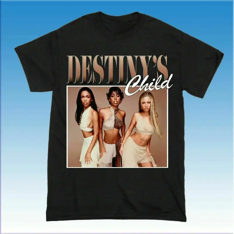 Vintage Rare Destinys Child World Black Men All Size T-Shirt Hand-Painted Custom Design Clothing Fashionable Retro Style