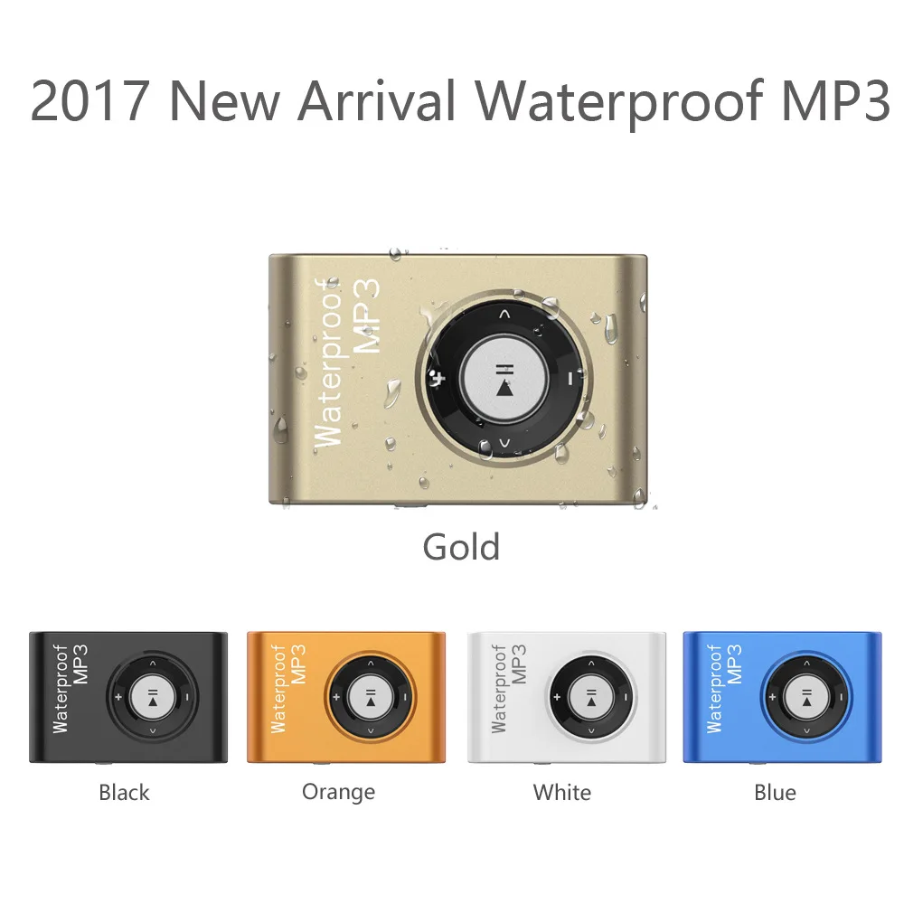 فئة 8 مقاومة للماء MP3 للسباحة واللياقة البدنية، مشبك سعة مدمجة، Mp3 خارجي بدون فقدان