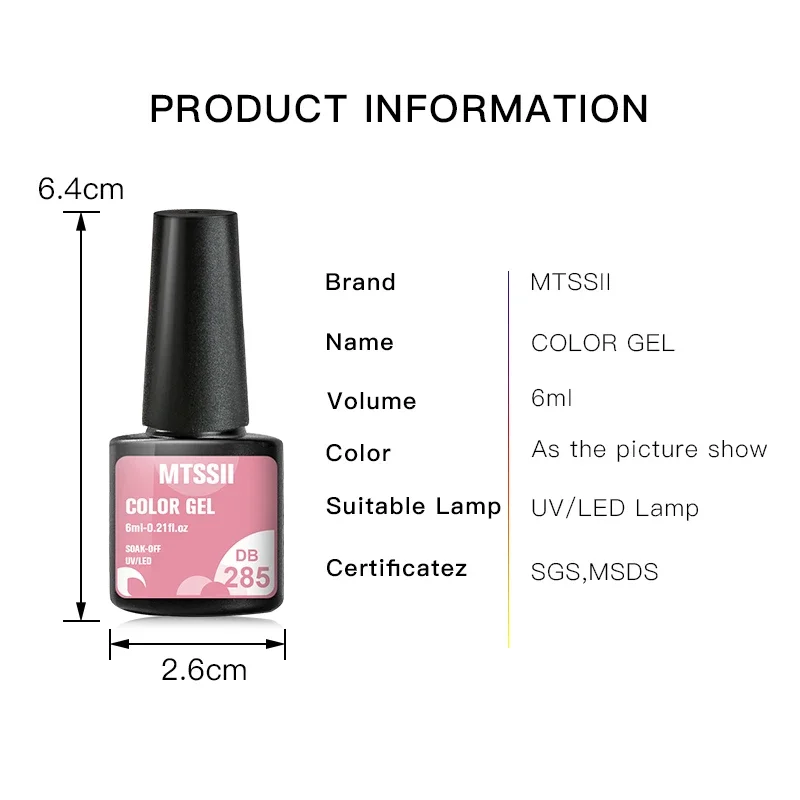 MTSSII 12 stks/set Naakt Huidskleur Gel Nagellak Set Effen Eenvoudige Semi Permanente Hybride Gel Vernissen Losweken UV Lamp voor Nagels