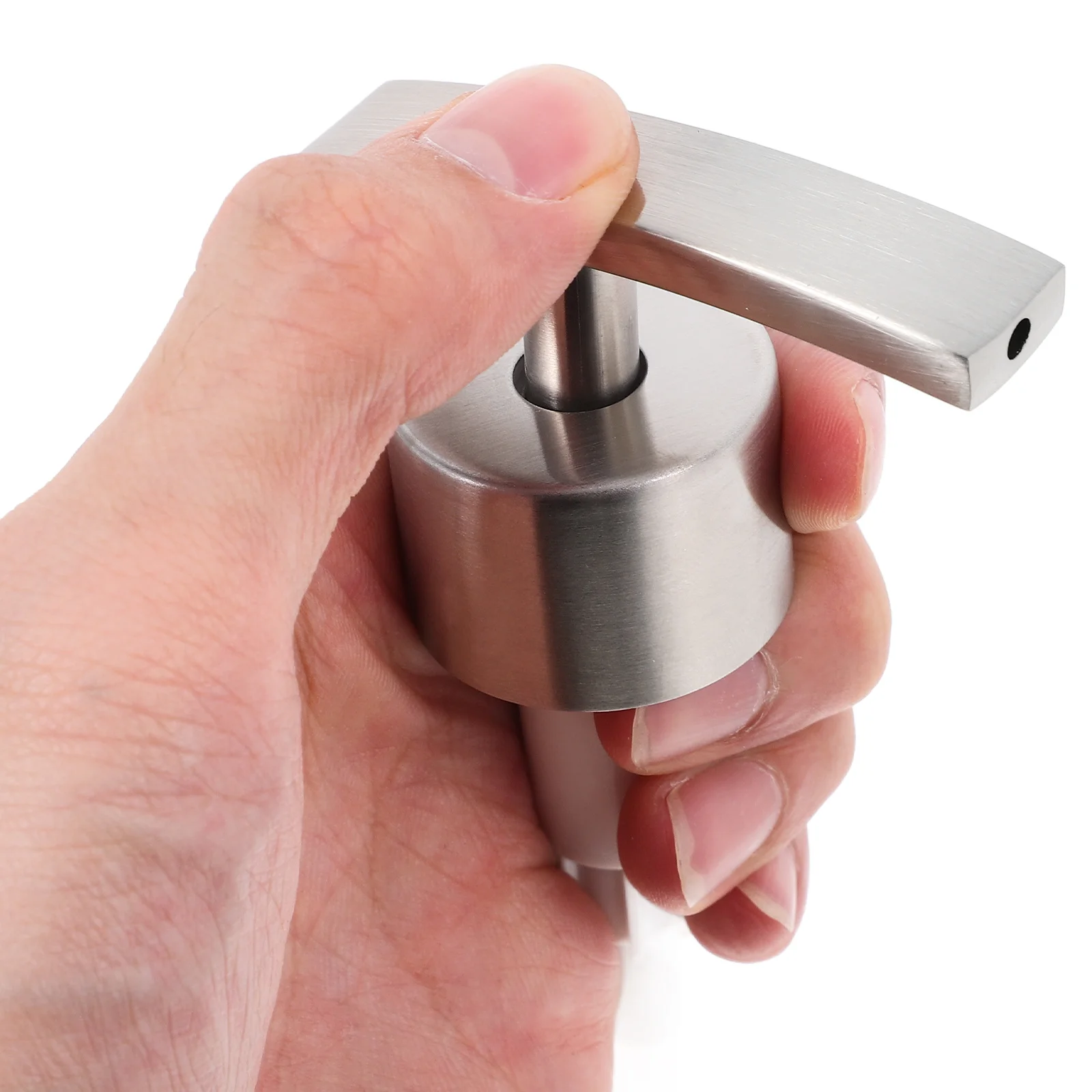 استبدال مضخة توزيع الصابون المصنوعة من الفولاذ المقاوم للصدأ، أنبوب قابل للتعديل لزجاجات مكيف الشامبو، مضخة الضغط للحمام