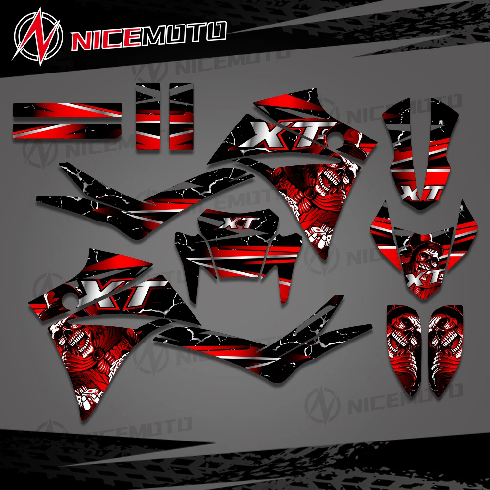

Комплект наклеек с графическими наклейками на заказ для мотоцикла Yamaha XT660R 2005-2020 XTX660 XT 660R 2020 2019 2018 2017