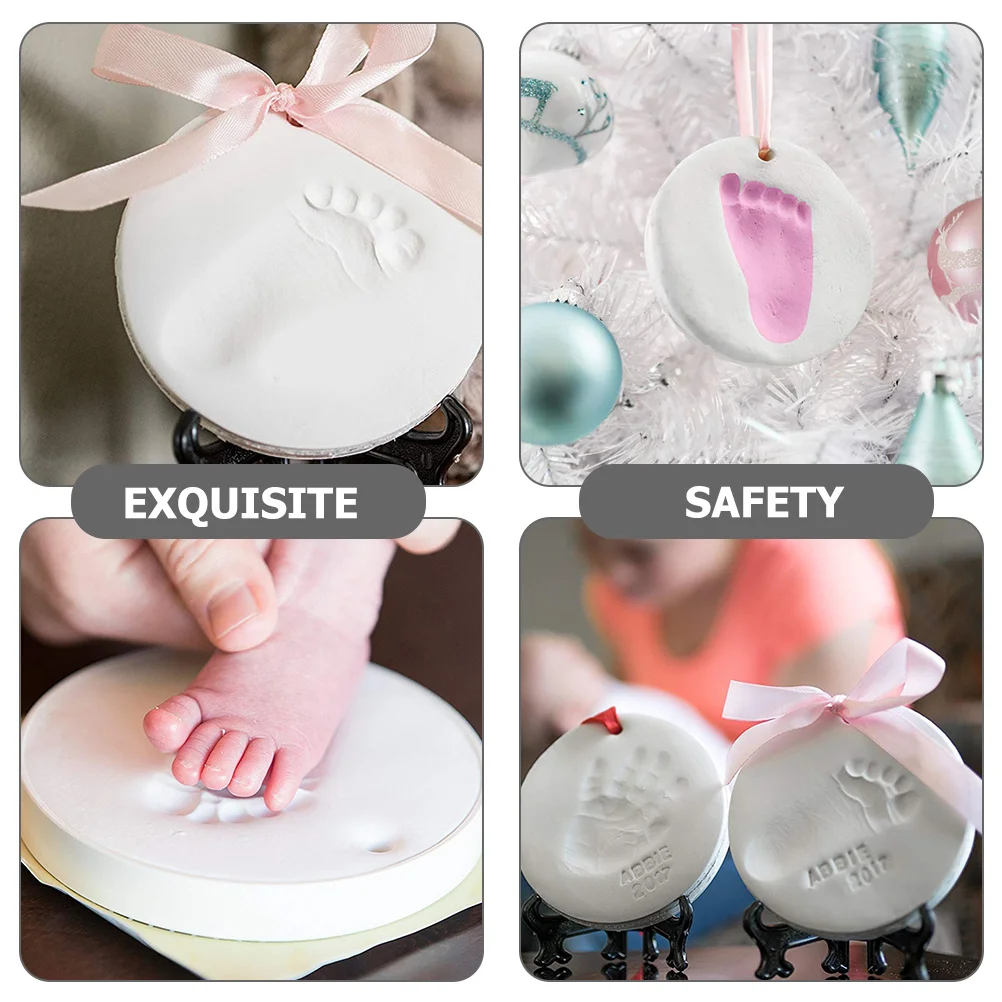 

4Pcs Baby Handprint Footprint Memory Gifts Durable Newborn Keepsake DIY Infant Footprint Pad Newborn Handprint