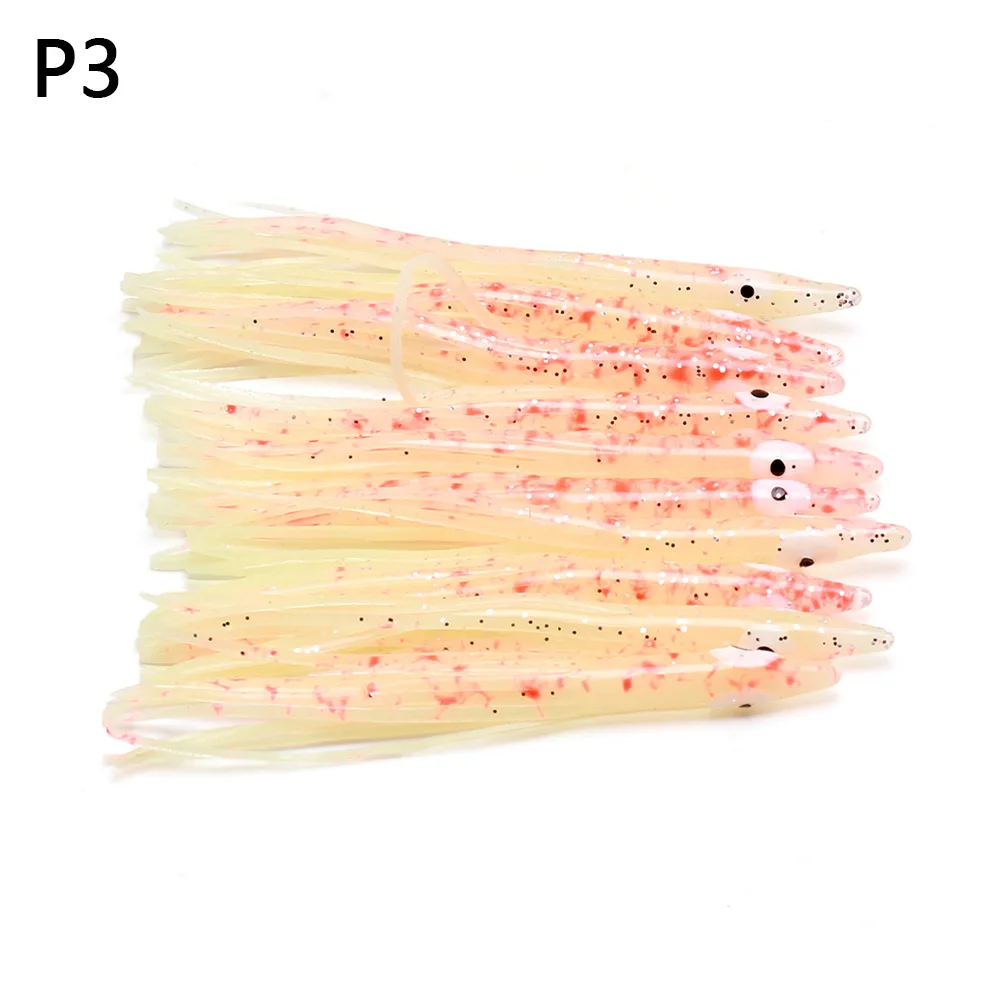 10 Stück/Packung Bionischer Tintenfisch-Köder, Künstlicher Weichköder, Angelzubehör, Stark Leuchtender Kunstköder, Meeresangeln – Detail 3