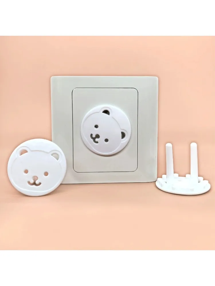 5/10 pièces bouchons couvercle de protection interrupteur couvre mignon ours prise de courant couverture bouchons couverture sécurité enfant protecteur preuve électrique