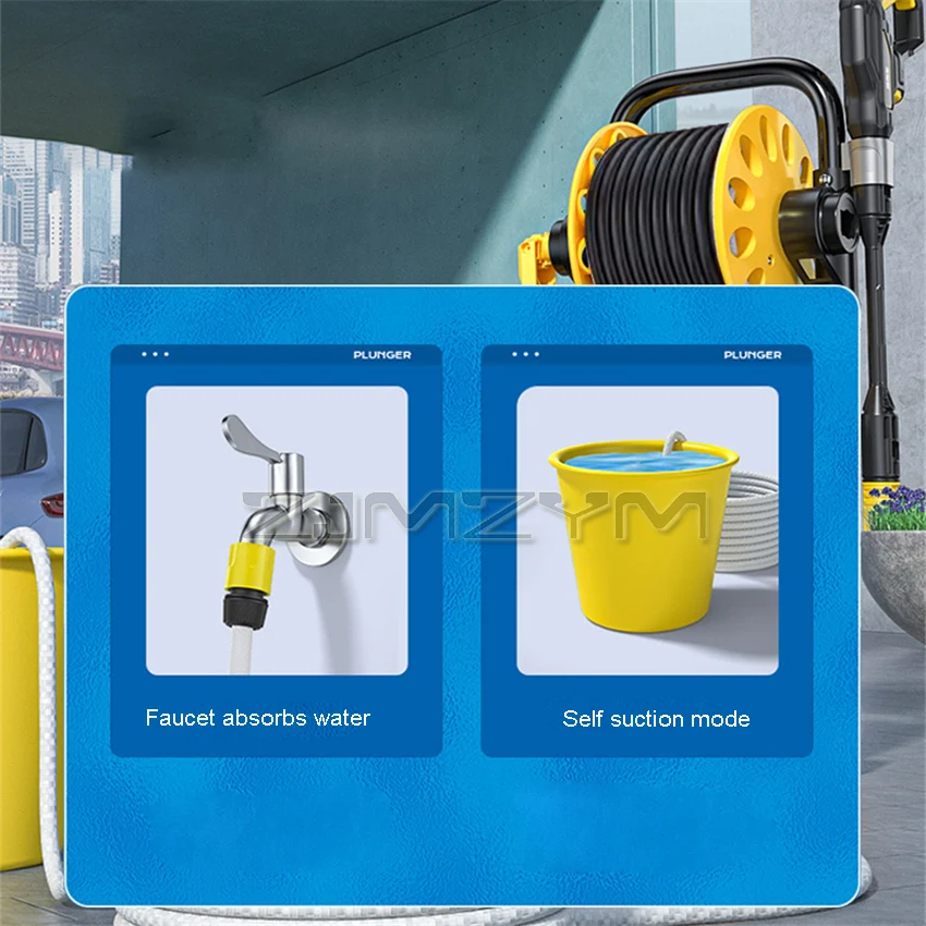220V Guide Car Washing Machine High-pressure Water Pump Household High-power Cleaning And Brushing Water gun Super Strong