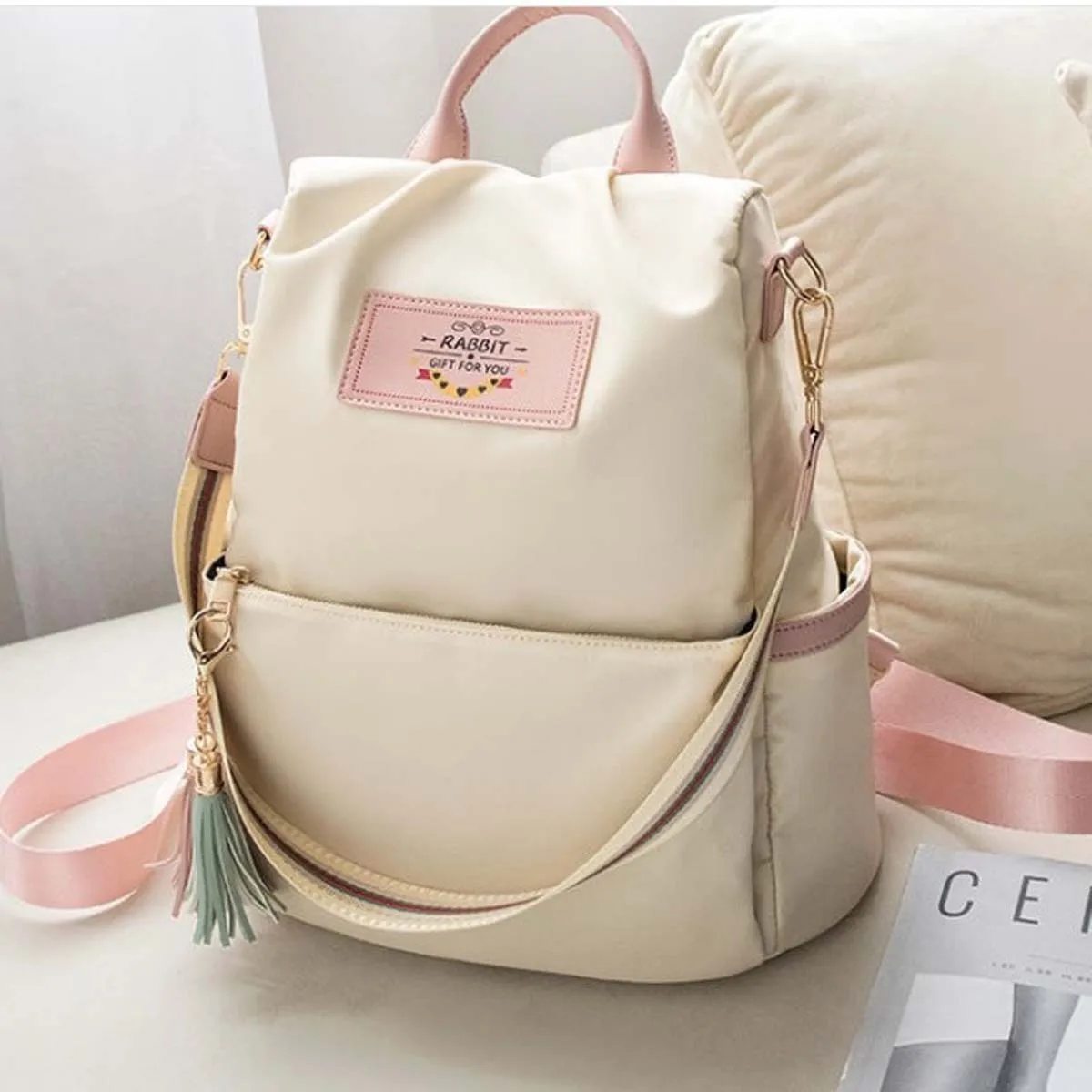 Oxford cloth backpack women ins super fire small backpack female new student Korean version of large capacity travel schoolbag