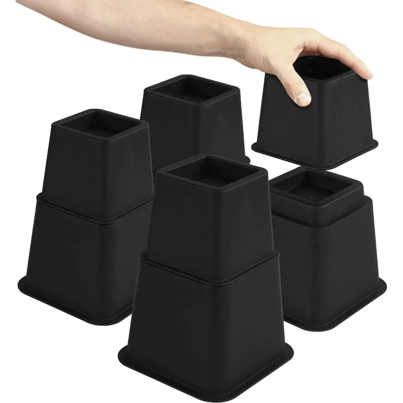 

Adjustable Bed Furniture Risers - Elevation in Heights 3, 5 or 8 Inch Heavy Duty Risers for Beds and Under Bed St