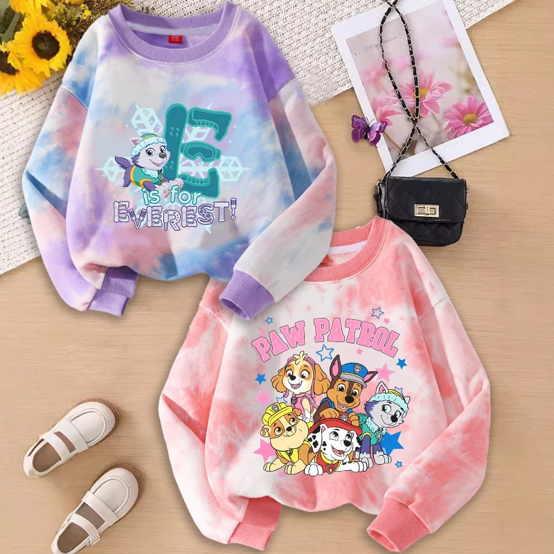 

Paw Patrol Cute Sweatshirts Chase Skye Girls Clothes Boys Anime Movie Character Pattern Warm Comfortable Long Sleeves Party Gift