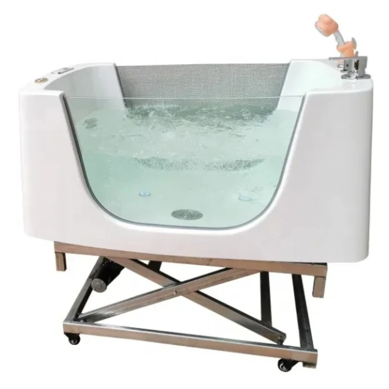 

Electric Lift Pet Spa Bathtub for Pet Grooming Salon Dog Bath Tub With Wheels With Spa Massage