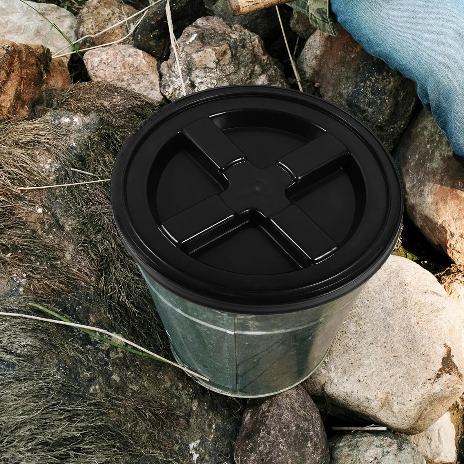 

Thickened Durable Car Wash Bucket Cover Waterproof Dustproof Replacement Reusable Sealing Plastic Bucket Cap For Fishing Buckets