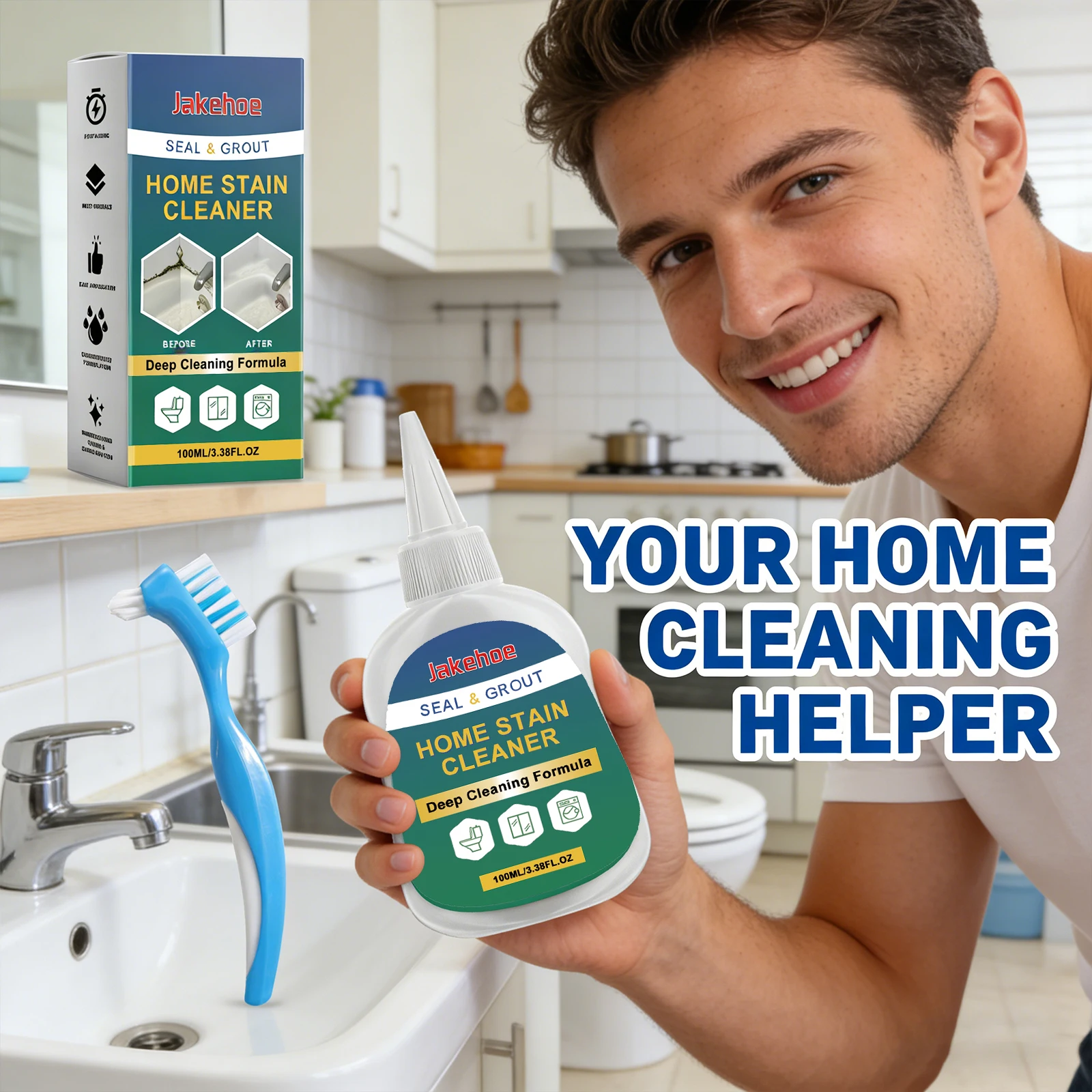 

Home Mold Removing Gel Eliminate Mold Reduce Odor Deep Cleaning Formula Concentrated Easy Application Multi Purpose Cleaning Gel