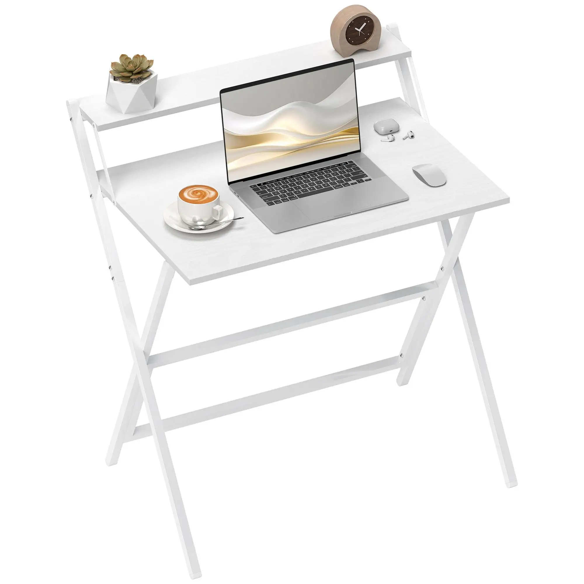 Etagere Plegable Para Oficina 81.5X62X86.5 Cm Con Etagere Pequeño Para Habitación, Blanco — -65%, 136.44€ Coupon, from 71.54€ – 65% descuento – €71.54
