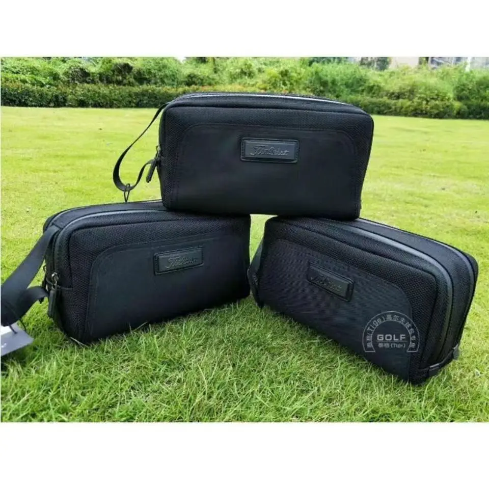 

Golf Handbag Men's women's Ball Bag Nylon Small Bag Tote Bag Double-layer Miscellaneous Storage Bag Large Capacity Grab Bag