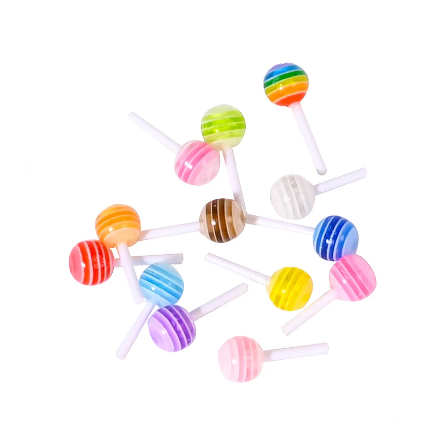 50 Stück Bunte 3D-Lollipop-Nagelkunst-Dekorationen, Candy-Thema, Kreatives Maniküre-Zubehör-Set für Nagelkunst-Dekoration – Detail 7