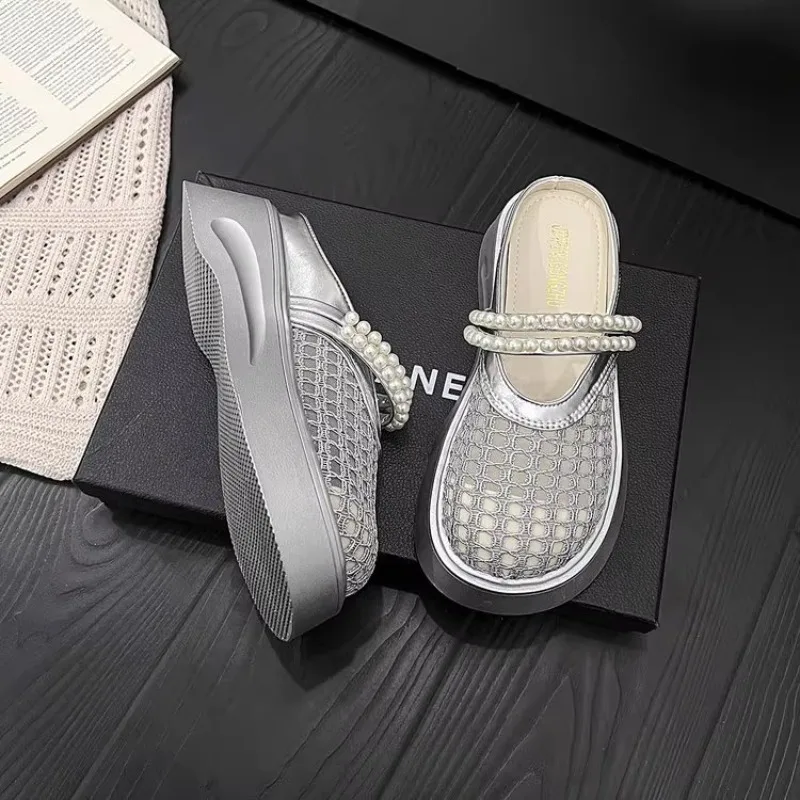 

Summer Hollow Out Platform Wedges Heel Women Slipper Thick Bottom Comfort Anti Slip Wear Resistant Woman Sandals Sandalias Mujer
