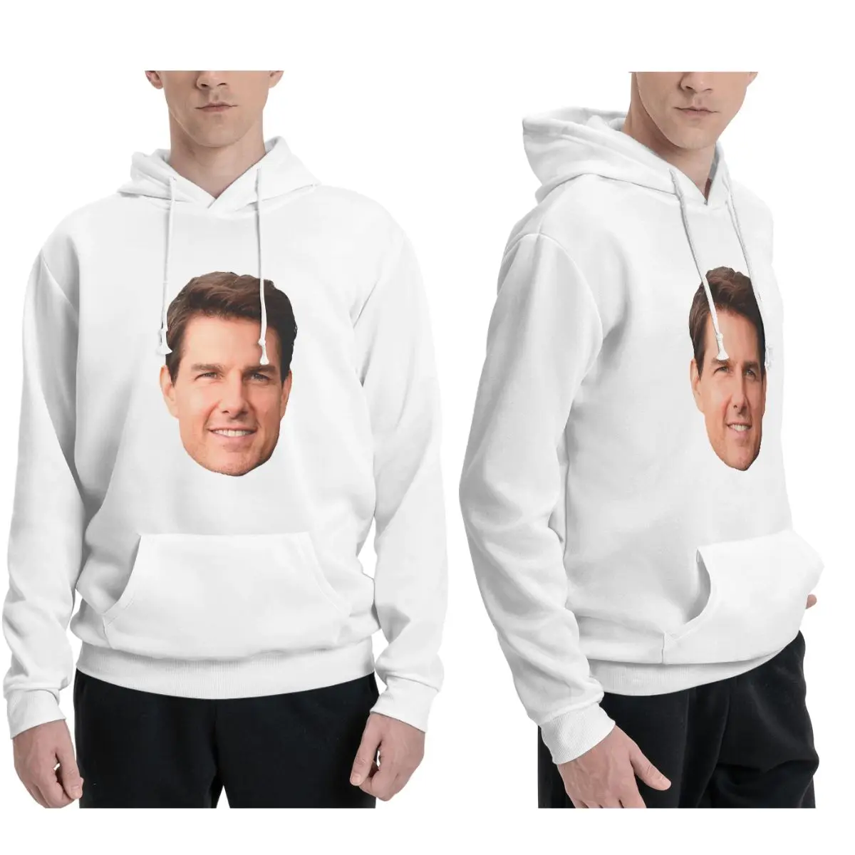 

Толстовки с вырезом Tom Cruise Face, мужские и женские повседневные пуловеры, модная одежда с длинными рукавами, осень-зима