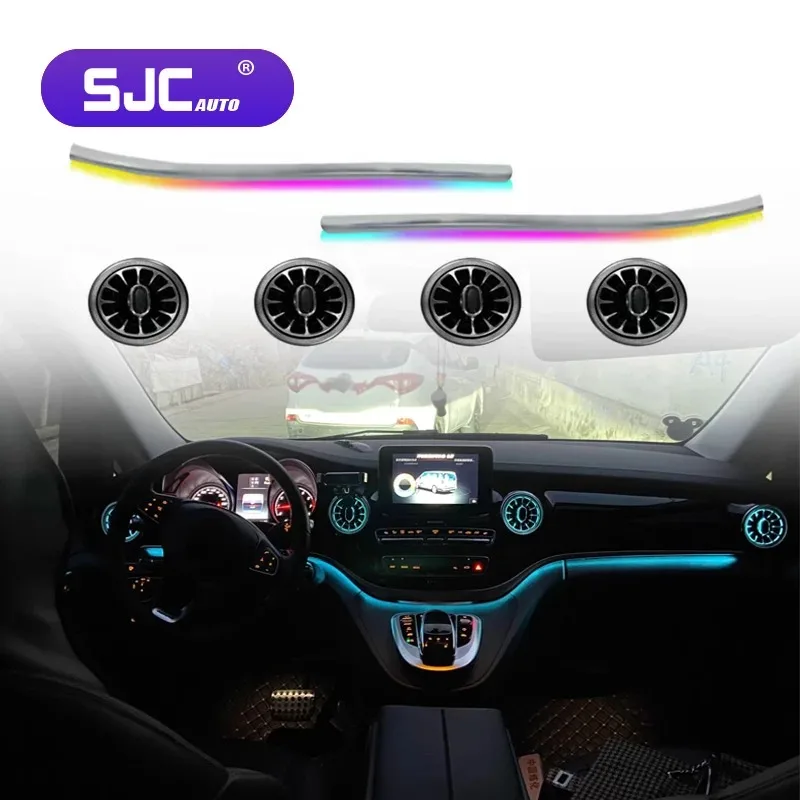 2026 Hot Selling SJC Auto LED Ambient Lighting for V Class V260 W447 2016-2022 Interior 64-color Dynamic Symphony air Vents Kit