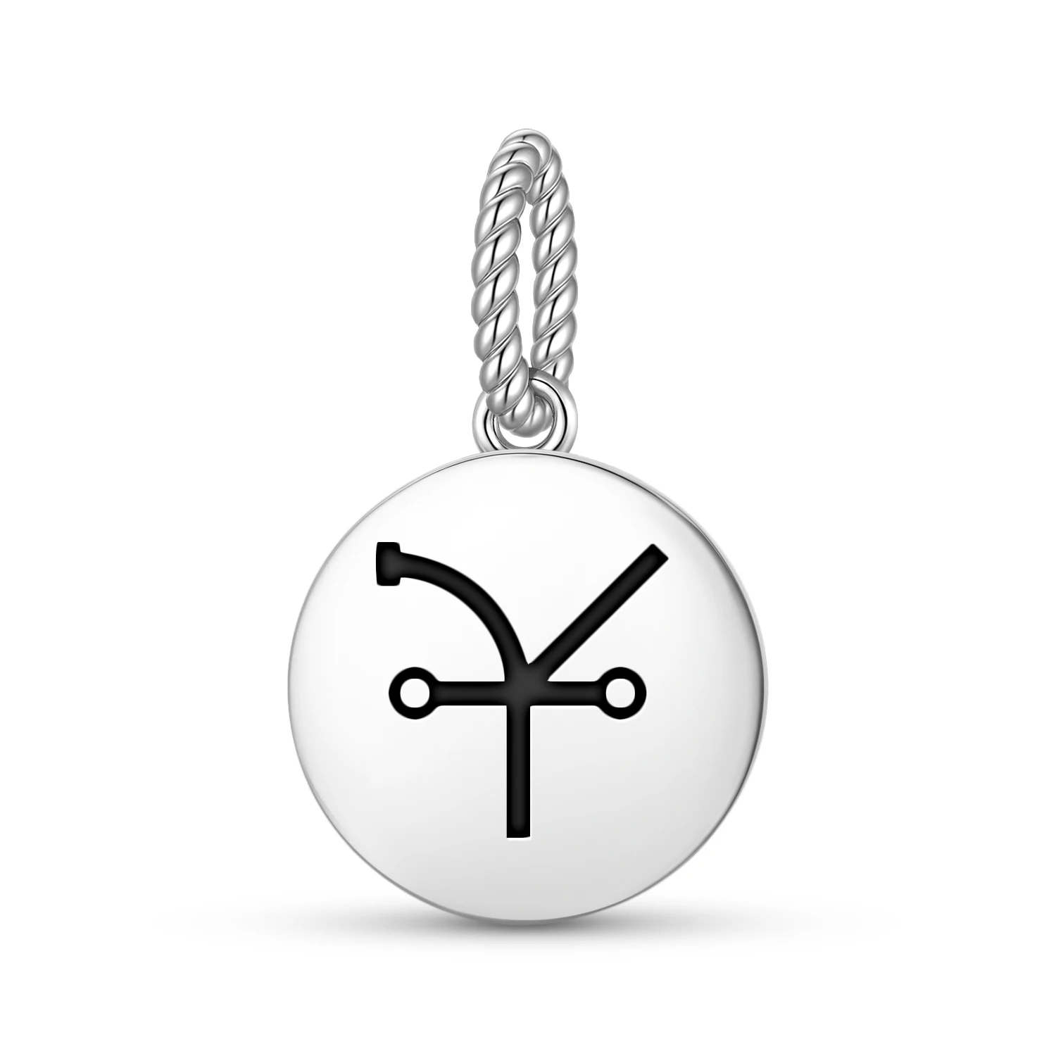 Lovecraft The Yellow sign Pendant 925 Sterling Silver Symbol Charm Bead for Women Bracelet Necklace Jewelry Trendy