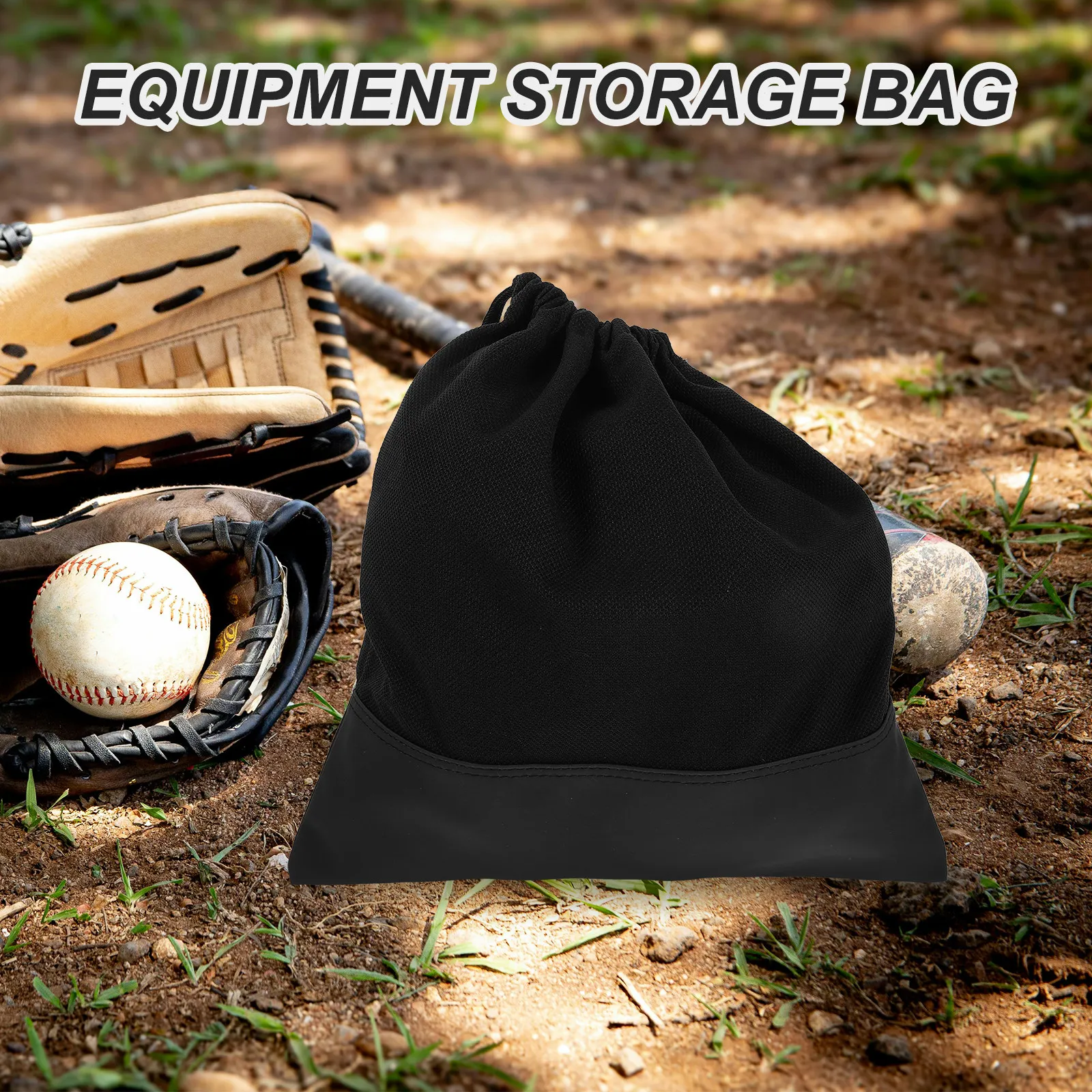 Baseball Glove Storage Bag Softball Glove Pouch Holder Drawstring Closure 14.2x13.4 Portable Protective Organizer Travel