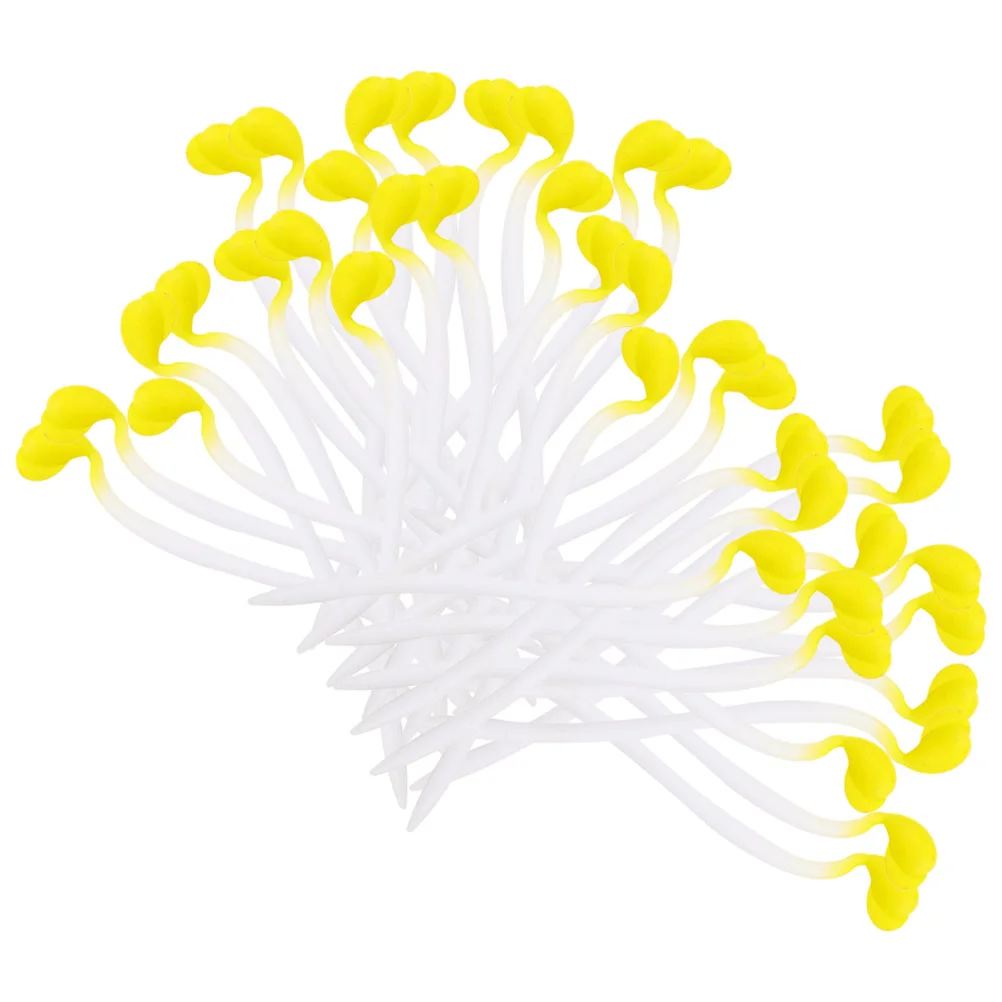 50 Pcs Yellow Bean Sprout Stretchy Toys Fun Pull Simulated Household Sensory Fidget Reusable Longtime Good