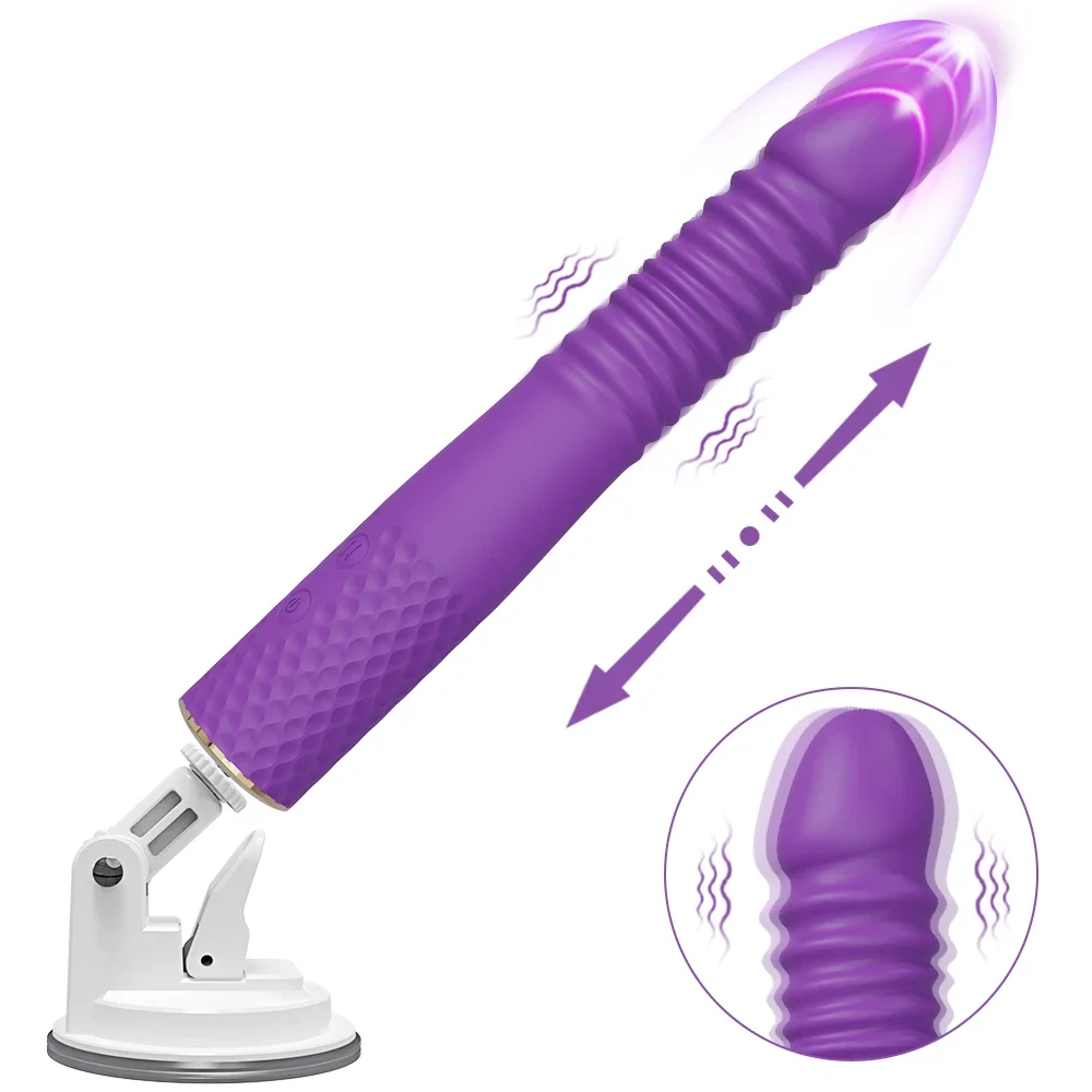Y-Pao Automatic Thrusting Dildo Vibrator Powerful Telescopic Massager With Suction Cup Hands-Free adult sex toys For Women