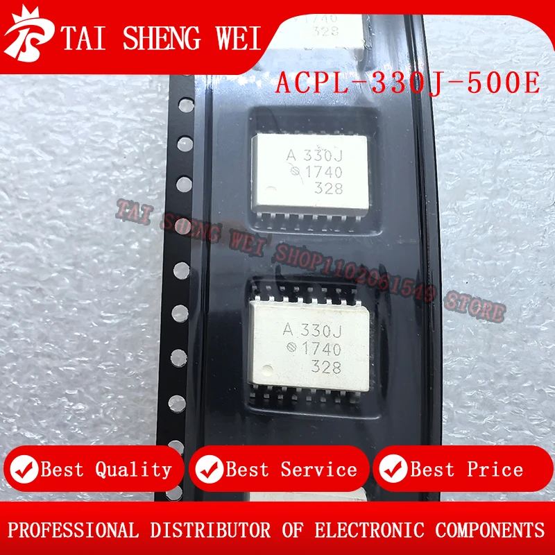 5pcs of new ACPL-330J-500E ACPL-330J printed A330J package SOP-16 opto-coupled isolator driver IC chip