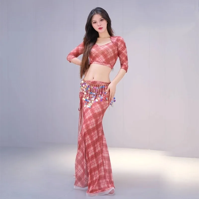 

Customized Belly Dance Set Women's New Sexy Spicy Girl Style Belly Dance Performance Costume T042
