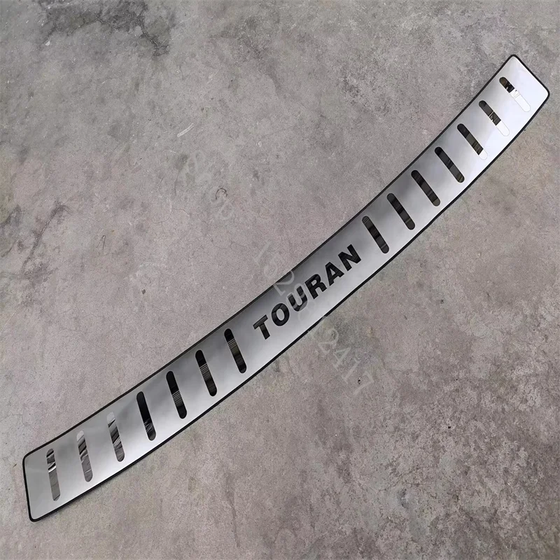 For VW Volkswagen Touran 2016 2017~2024 accessories Rear Door Bumper Protector sill plate Protector Sill Rear boot guard Trim view 2