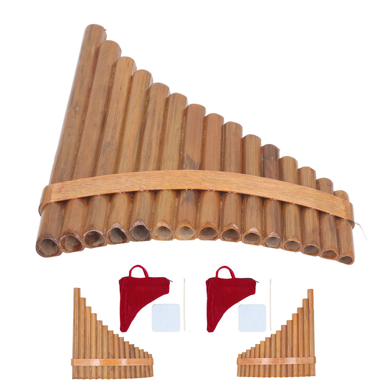 Musical Professional Panpipe Pan Flute 15 Pipes G Key Musical Instrument Pan Pipe Flute