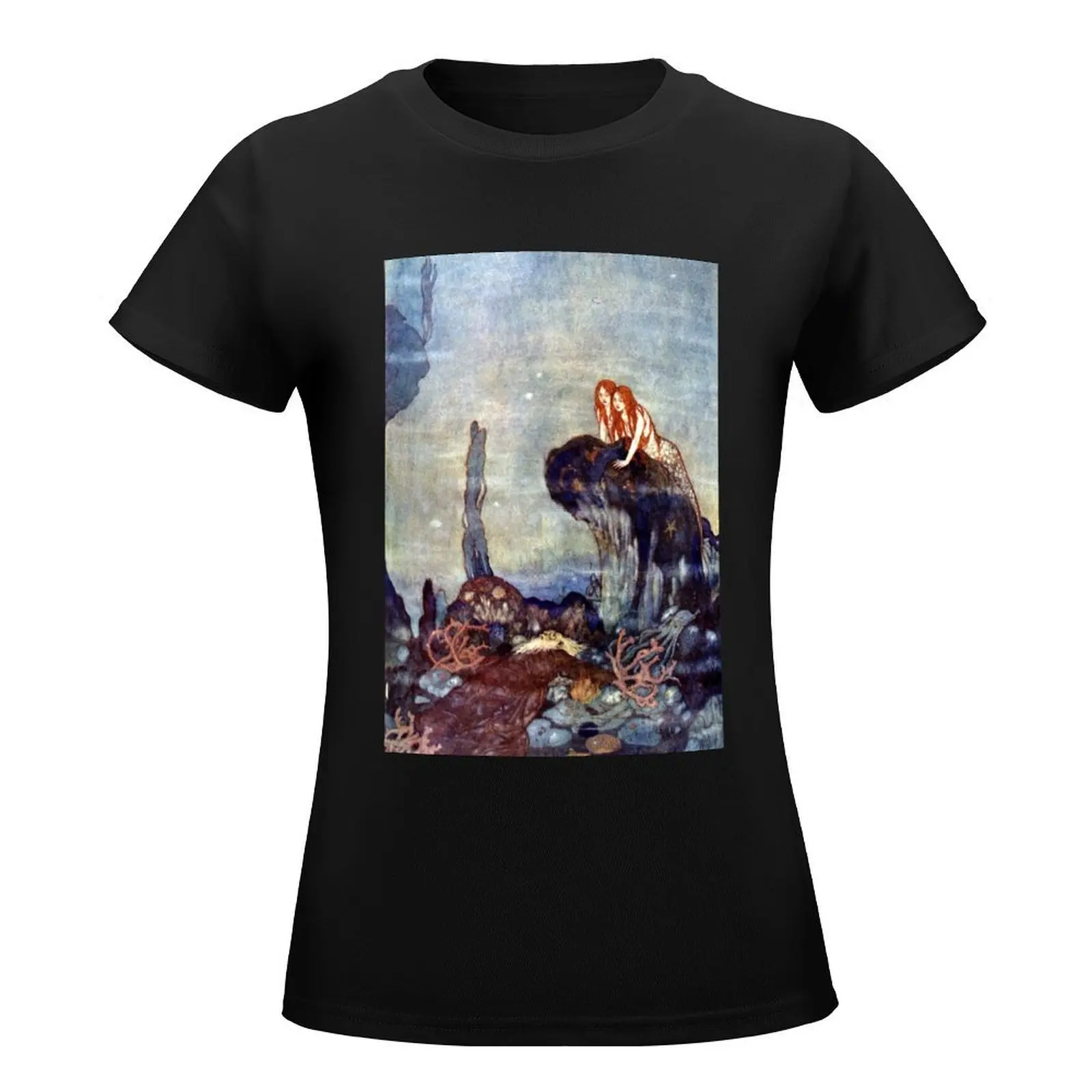 Full Fathom Five - The Tempest - Edmund Dulac T-Shirt Female clothing Aesthetic clothing Woman fashion