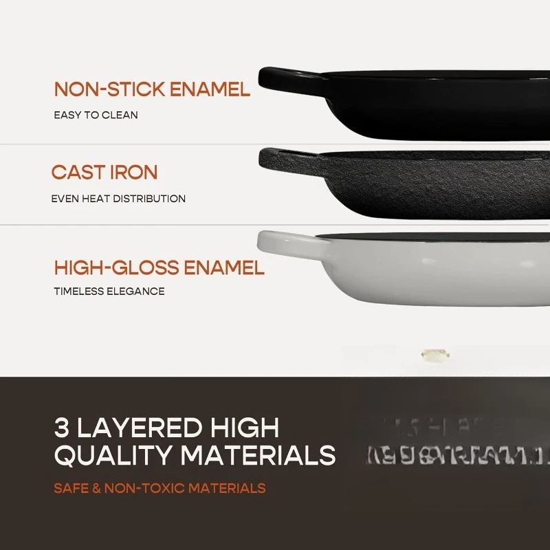 Enameled Cast Iron Dutch Oven for Sourdough Bread Baking | 6 Quart Pot