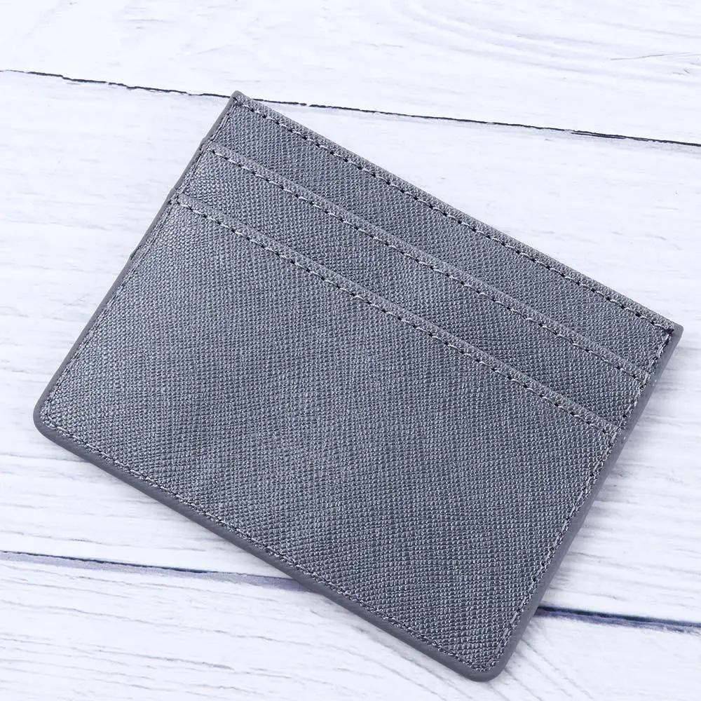 

Men PU Leather Credit ID Card Thin Bank Card Case Bag Slim Card Holder Business Wallet Coin Pouch