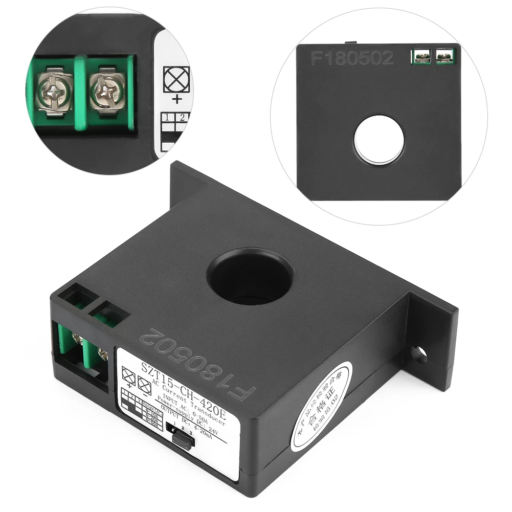 

SZT15-CH-420E High Precision AC Current Transducer 0-50A Industrial Grade Transmitter Sensor with US Stock Fast Delivery