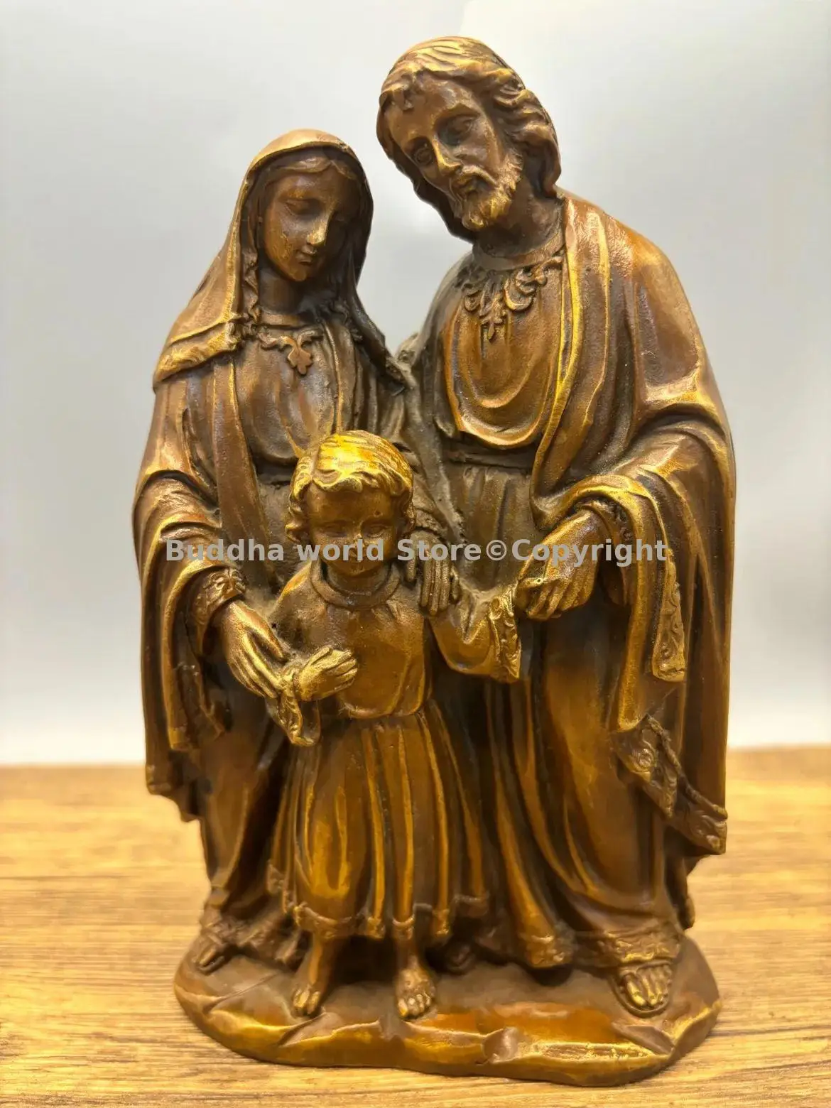 Christianity Christian Catholicism collectibles bronze sculpture statue religious art Madonna Holy Mary Jesus Faith ornament