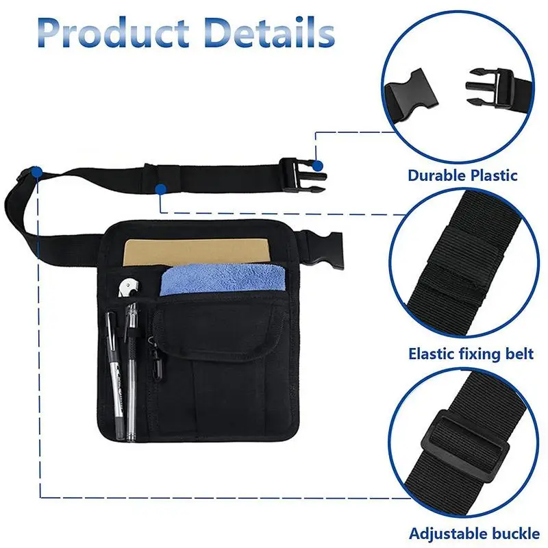 Restaurant Waiter Waist Money Pouch Bag Nurse Storage Bag Restaurant Waitress Accessories Bag Adjustable Belt Check Holder