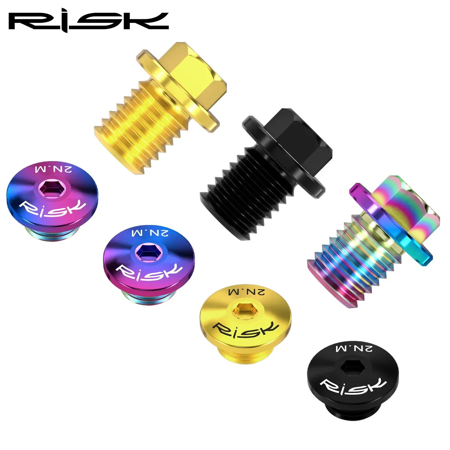 Risk 2ชิ้นไทเทเนียมจักรยานเสือหมอบ schaltung สลักเกลียว/ท่อล็อคสกรูสำหรับ Shimano R8020 R7020 R8070 R8170ชิ้นส่วนจักรยาน R9170