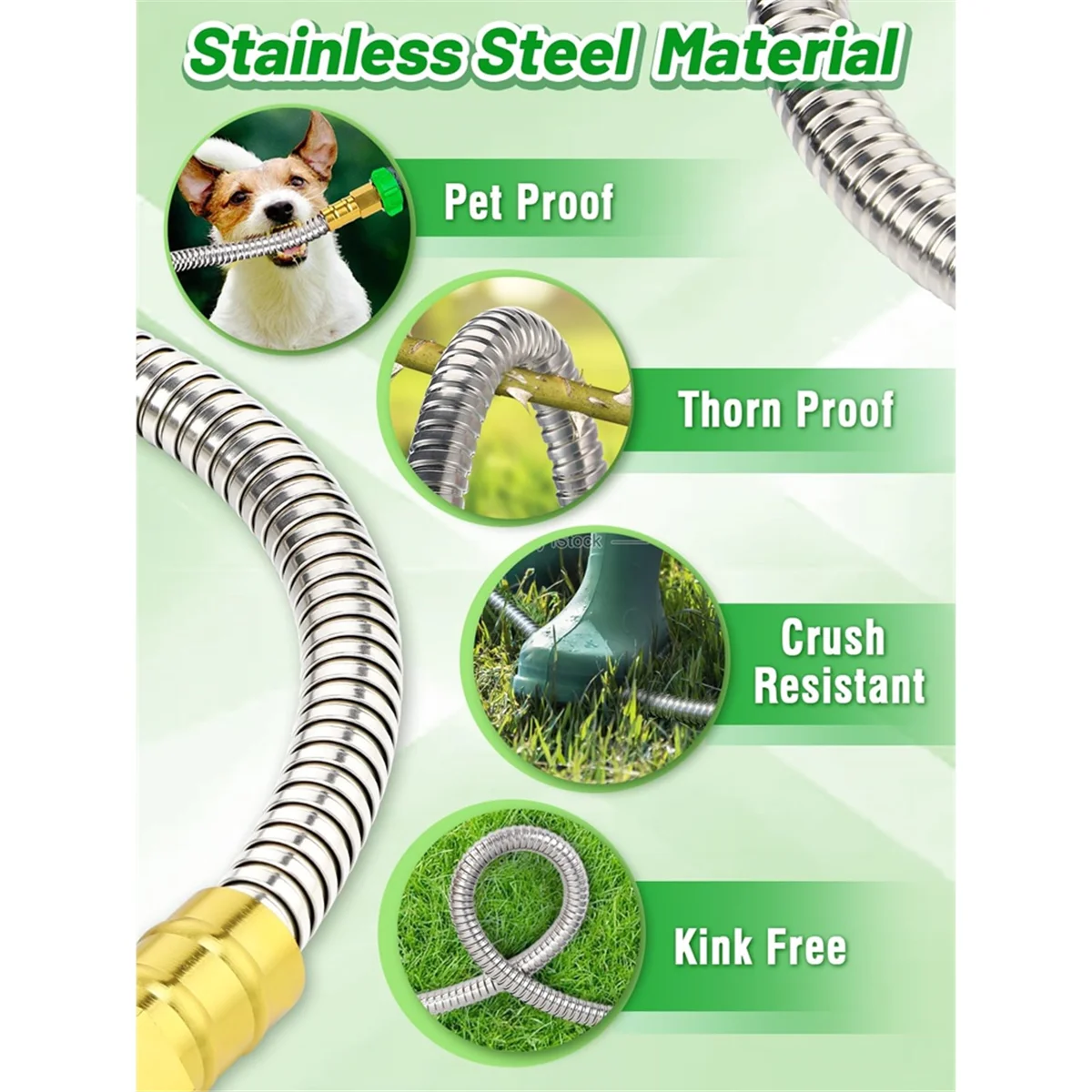 

AA25 Male to Female Leader Hose for Hoses Reel - 5ft Leakproof Free Garden Hose,for Outdoor Garden Car Pet Cleaning