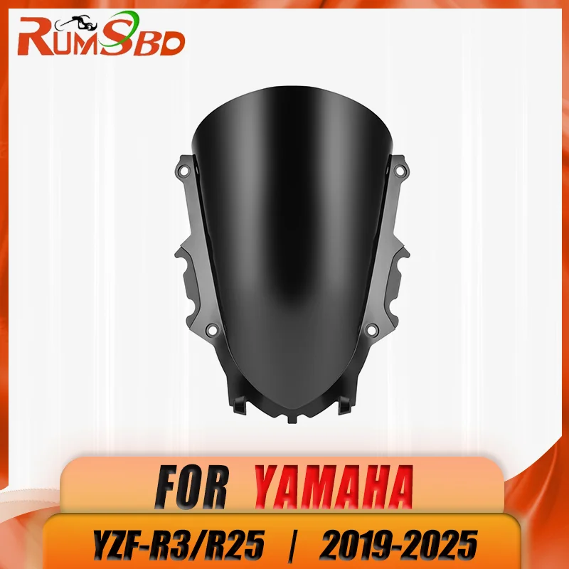 

Motorcycle Wind Screen Shield Deflector Windshield Windscreen for YAMAHA YZF R3 R25 2019-2025