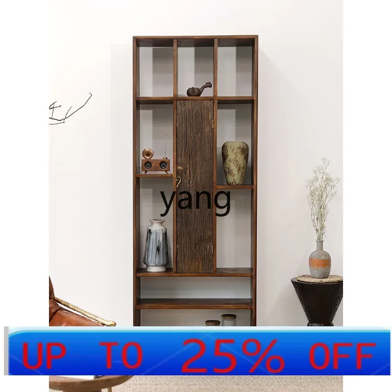 

LMM solid wood bogu frame old wood display cabinet middle ancient style tea room shelf storage cabinet