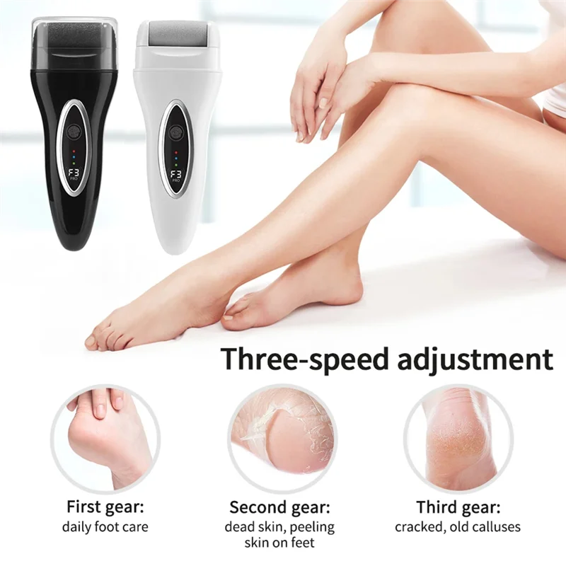 WHYY-Electric Pedicure Foot File Rechargeable Foot Hard Dry Dead Cuticle Skin Remover Pedicure Care Tools