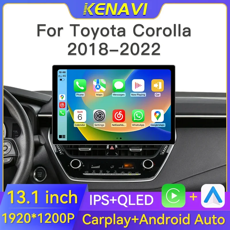 

13.1 inch 2Din Android For Toyota Corolla 2018-2022 Car Radio DVD Multimedia Player GPS Navigation Carplay Auto Head Unit Screen