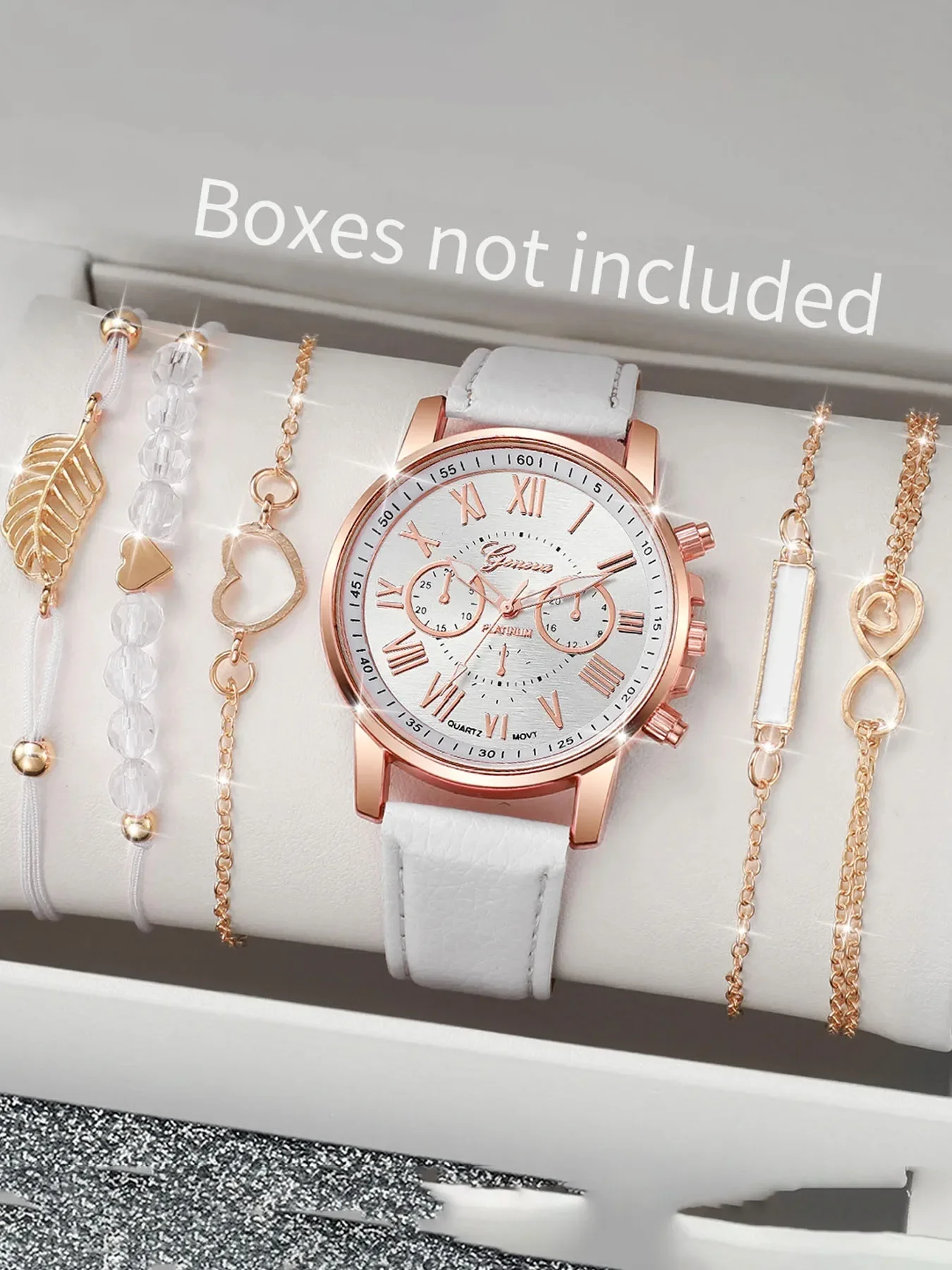 6-piece Women's Watch Fashion Watch Women's Versatile High end Women's Watch Women's Watch Set