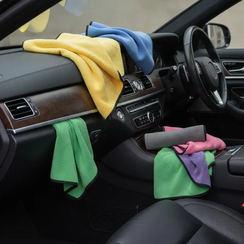 Soft Coral Fleece Car Detailing Towel Super Absorbent Lint Free Multi Purpose Cleaning Cloth for Car Home Furniture Wipe