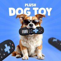 Remote Control Shaped Dog Toy - Squeaky Interactive Pet Toy, Fun Chew Plaything for Puppies & Small/Medium Dogs,