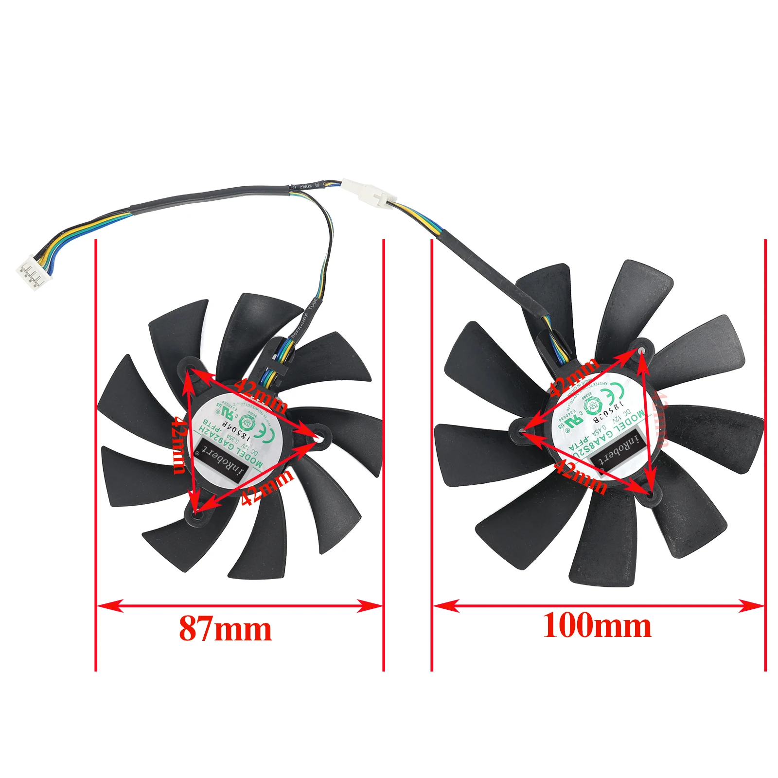 Für ZOTAC GeForce RTX 2070 8GB OC Mini Video Karte Fan 87MM 100MM GA92S2H GAA8S2U RTX2070 Grafiken karte Ersatz Fan