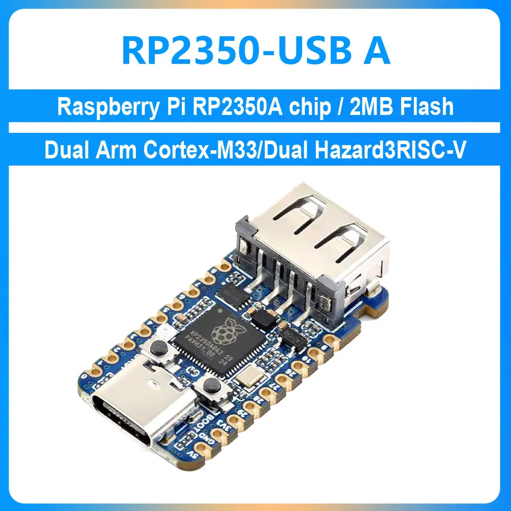 RP2350 USB A Mini Development Board USB interface Raspberry Pi RP2350A chip dual-core 150MHz 2MB Flash