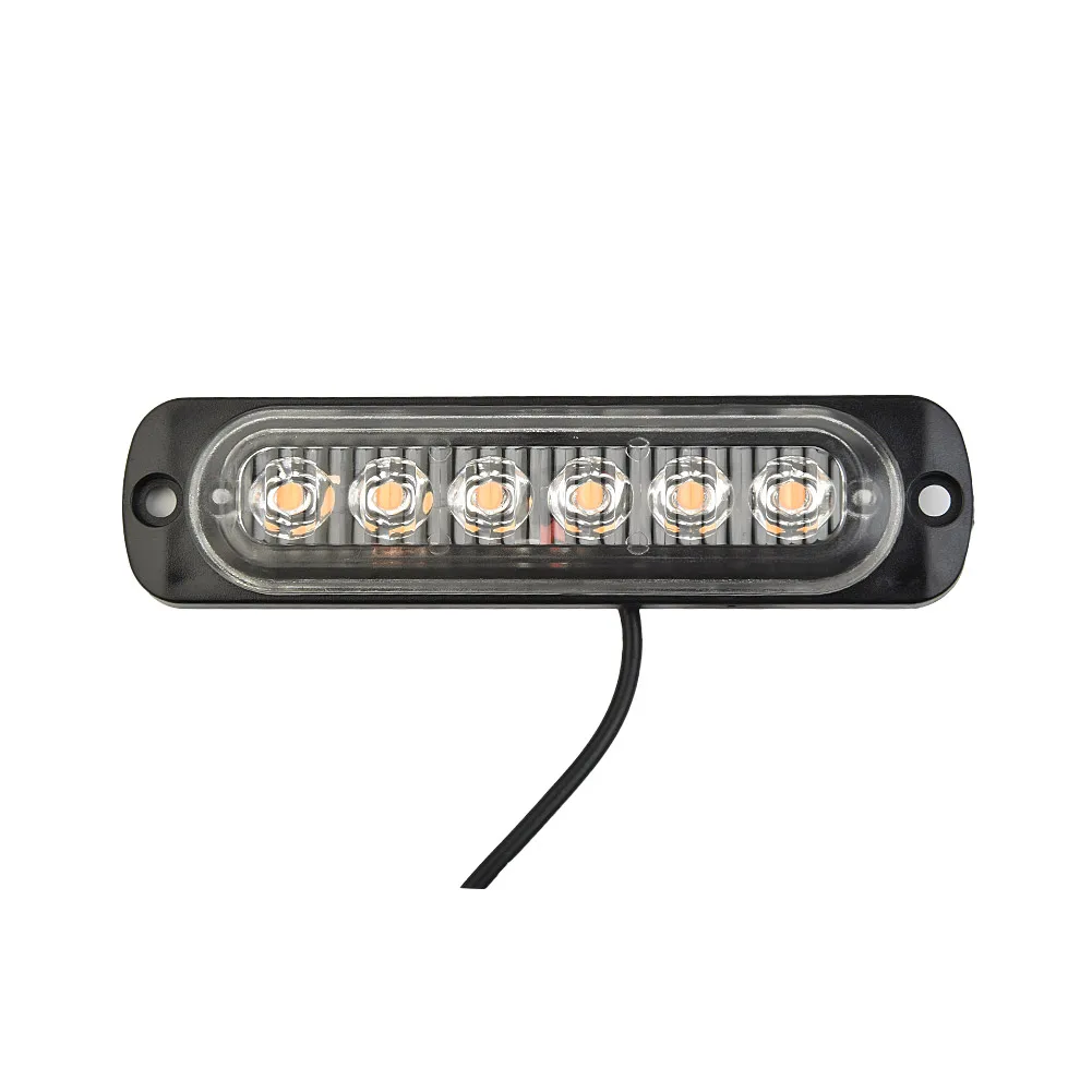차량용 LED 플래시 라이트, 긴급 황색등 액세서리, 항상 밝은 DC 12V, 플라스틱 하우징 램프 라이트, 1 개