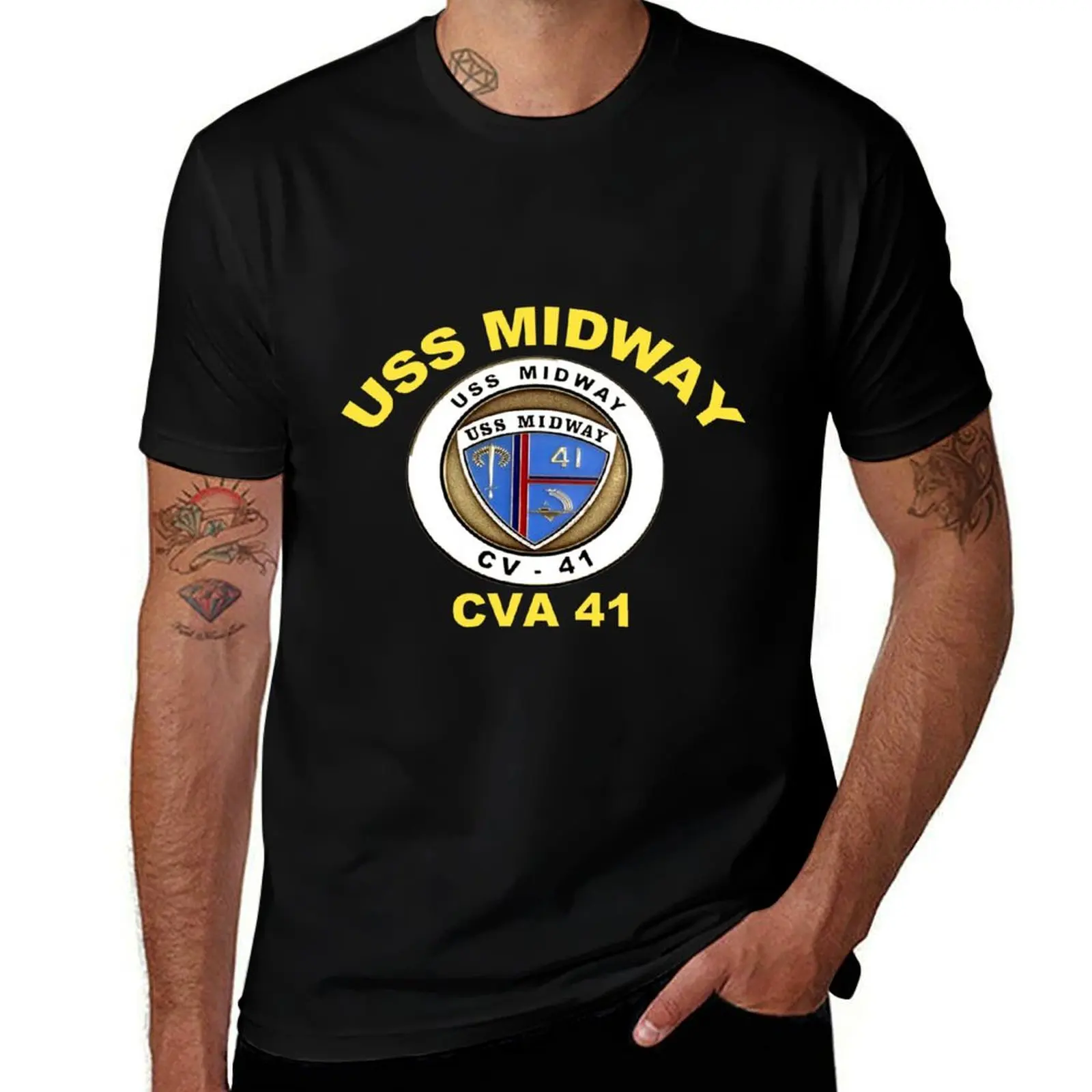 

man T-Shirt Crest shirts t (CVB/CVA/CV-41) for shirt man tees USS Midway t graphic for Dark designer