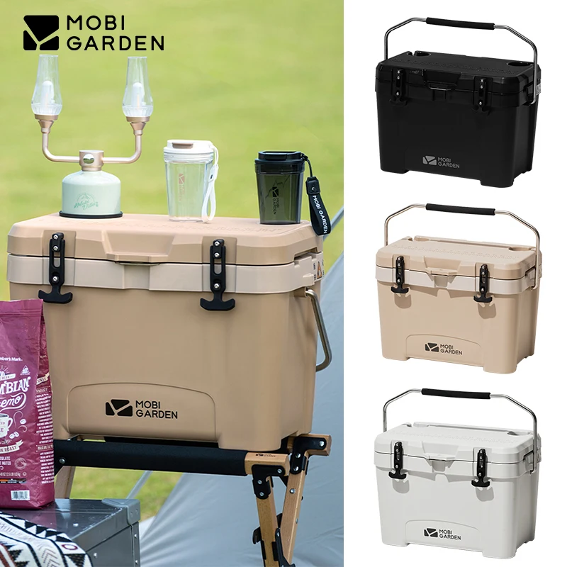 MOBI GARDEN 25L Cooler Box Outdoor Refrigerator PP Food Grade Camping Car Travel Family Picnic Fruit Drink Storage Box 4.9KG