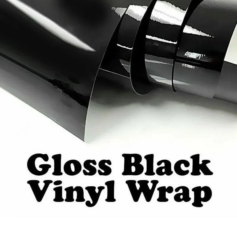 Vinyl Wrap Roll Film Car Sticker Decal Motorcycle Automobile Styling Car Wrap Stickers Auto Decal Air Bubble Free  Glossy Black